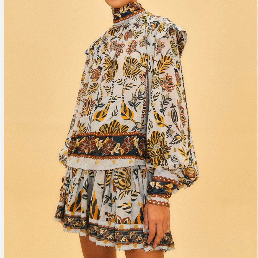 Farm Rio Silver Tapestry Floral Set